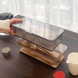 Storage Bottles Desktop Organiser Kitchen Cutlery For Box Drain Lid With Tea Set Tray