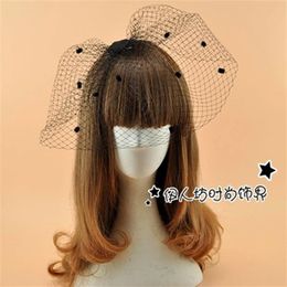 Black Retro Audrey Hepburn Bridal Hair Accessories Birdcage Cute Wedding Party Veil Dot Bridal Accessories Whole328s