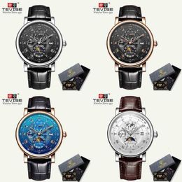 Wristwatches 2023 New Tevise Wristwatch Men Business Automatic Mechanical Watch Fashion Luxury Sport Watches Relogio Masculino 220708
