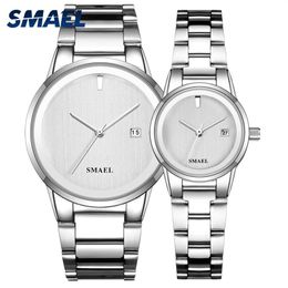 offer Set Couple lUXURY Classic stainless steel watches splendid gent lady 9004 waterproof fashionwatch set212L