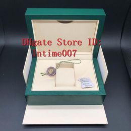 Quality Dark Green Watch Box Gift Case For Rolex Watches Booklet Card Tags And Papers In English Swiss Watches Boxes2467