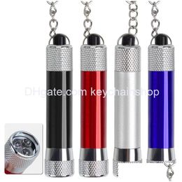 Keychains Lanyards Led Keychain Pendant Metal Flashlight Portable Outdoor Tools Promotion Gift Keyring Key Chain Drop Delivery Fas Dhuwh
