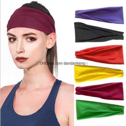wide cotton headbands omen Men Sport Sweat Sweatband Headband Yoga Gym Stretch Head Band outdoor running cycling sweatabands Hair accessary
