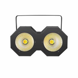 2 Eyes LED Audience Light 2*50W Warm+Cool White 2IN1 COB For DJ Party Dance Disco Music Wedding Theater Stage Lighting Effect