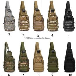 Outdoor Sports Hiking Sling Bags Shoulder Pack Camouflage Tactical Molle Combat Chest Bag hunting camping Travelling canvas backpacks waterproof durable pouch