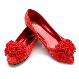 Plus size Chinese Wedding Red Shoes High Heels Bridal Shoes Cheongsam Shoes A02308g