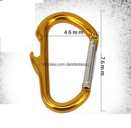 multifunction mountaineering buckle hook with bottle opener 8cm large size climbing keychain clip hooks outdoor multipurpose edc tool