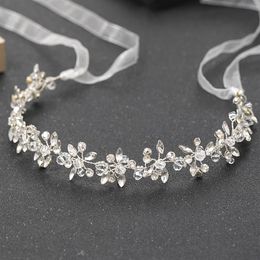 Silver Color Headbands For Women Bride Headpieces Handmade Crystal Rhinestone Tiaras Hairbands Wedding Hair Accessories Queen Head235v