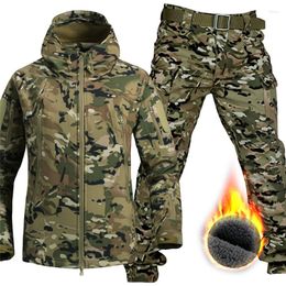Men's Tracksuits Coats Multi Pockets Winter Jackets For Men Camouflage Overalls Army Tactical Suit Waterproof Clothing