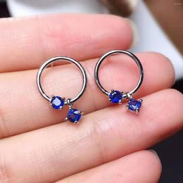 Dangle Earrings FS 3 Natural High Quality Sapphire Simple S925 Pure Silver Fine Fashion Charm Weddings Jewelry For Women Free Shippin