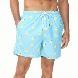 Men s Shorts Summer Swim Trunks Quick Dry Beach Board Swimsuit with Mesh Lining Wear Cartoon Printed 230721