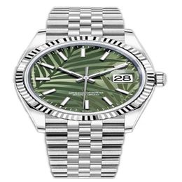 Watch master fashion business automatic mechanical movement stainless steel case green carved dial sapphire glass folding bu2689