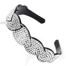 women headband alice band diamante rhinestone crystal chains leaf hair accessory R476277G