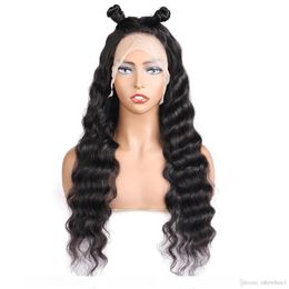 B 10a Loose Deep Wave 4 4 Transparent Lace Closure Wigs Brazilian Hair Straight Human Hair Wigs With Baby Hair Body Wave Water Ki229d