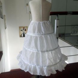 Cheap White Flower Girl's Petticoat Top 3 Hoops For Kids A-Line Petticoats Crinoline Girls Ball Gown Dresses Underskirt 2484
