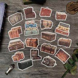 Gift Wrap KLJUYP 18pcs Traveling Wooden Case Paper Stickers For Scrapbooking Happy Planner/Card Making/Journaling Project