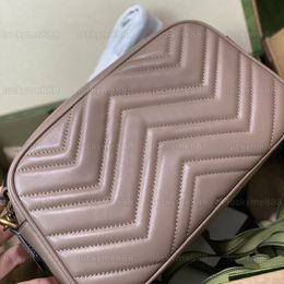 10A Mirror Quality Designers Small Marmont Camera Bag 25cm Womens Matelasse Chevron Leather Purse Luxury Nude Handbag Crossbody Black Shoulder Chain Strap Box Bag