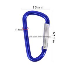 65mm portable Carabiner buckle hooks outdoor camping Climbing hang hook tool key chain key ring Durable Carabiners accessaries