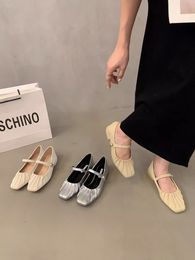Dress Shoes Comfort Shoes for Women Clear Heels Luxury Sandals Summer Mary Jane Shallow Mouth Suit Female Beige Retro Silver Fashion Ne 230721