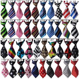 50pc lot Factory Whole New Colorful Handmade Adjustable Pet Dog puppy cat Neckties Bow ties Grooming Supplies Mix 50 Patt216O