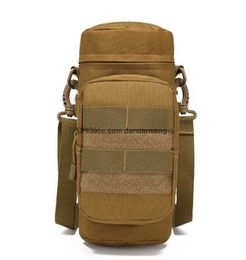 tactical kettle bag Outdoor sports water bottle cover sleeve portable camouflage cycling hiking camping saddlebag cup kettles holder shoulder bags