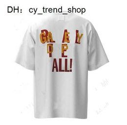 2023 Women&men's T-shirts Designer Galleries Depts Shirt Alphabet Print Trendy Trend Basic Casual Loose Short T-shirt Half Sleeve Tees Green White and Beige 41