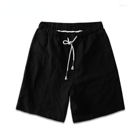 Men's Shorts Summer Men Casual Short Male Cotton Linen Plus Size XXX 5XL 6XL 7XL Breeches Drawstring Elastic Waist Bermuda