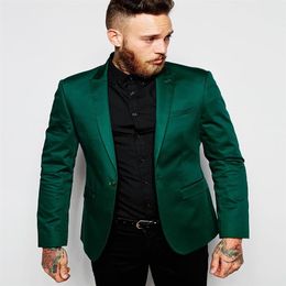 Emerald Green Groom Tuxedos Peak Lapel Men Suits for Groomsmen Wedding Prom Man Bridegroom Jacket Pants Tie WH062249J