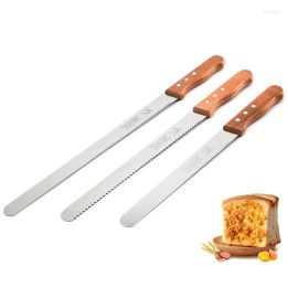 Baking Tools Stainless Cutting Long 10/12/14inches Slicer/slicing Bread Steel Baguette Loaf/bread Inch Cutter Serrated Knife Cake