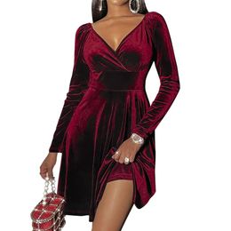 2022 Modest Short Velvet Party Dresses Long Sleeves Arabic Dubai Evening Dress Prom Cocktail Gowns 1920S Burgundy Black Blue295c