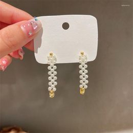 Stud Earrings Korean Light Luxury For Women Sweet Simulated Pearl Earring Jewelry Pendientes Gifts Mujer Two Ways To Wear Earing