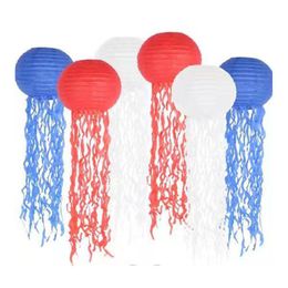 Party Decoration Wholesale Jelly Fish Paper Lanterns Hanging Lantern For Mermaid Theme Under The Sea Ocean Birthday Decorations Drop Dh90W