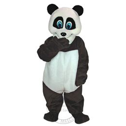 halloween Blue Eyed Panda Mascot Costumes Cartoon Character Outfit Suit Xmas Outdoor Party Outfit Adult Size Promotional Advertising Clothings