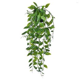 Decorative Flowers Artificial Plant Bonsai Fake Home Leaves Decoration Potted Plastic Simulation Outdoor Bathroom Wall Willow Pendant