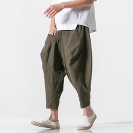 Men's Pants Cotton Linen Trousers Oversize Slacks Loose Bottomwear Breathable Thin Streetwear Dailywear Pantalones Hombre 2023