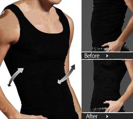 Men's Body Shapers Men Shaper Vest Shapewear Slimming Belt Waist Control Corrective Tum Belly Slim Underwear For Man Black White