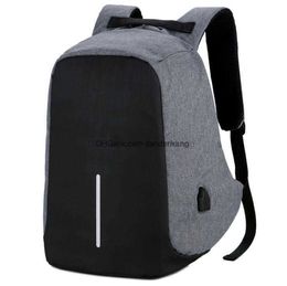 Business Anti Theft Waterproof Travel Bag Laptop Backpack with USB Charging Port duffel bags Men Leisure rucksack School students Backbag For Teenager