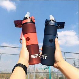 Cushion Sports Water Cup Portable Outdoor Hand Cup Male and Female Students Sports Fiess Kettle Largecapacity Antifall Cup