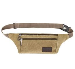 Multifunctional outdoor Fanny pack waterproof canvas durable wait bags fashion men women running cycling waistpack Anti-theft mobile phone bag chest packs