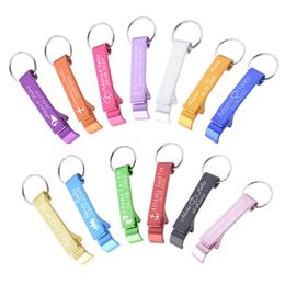 Openers 20pcs Personalized Bottle Opener Key Chain Engraved Wedding Favors Brewery Hotel Restaurant Party Private Gift Baptism