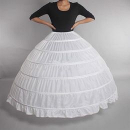 Ball Gown 6 Hoops Petticoat Wedding Crinoline Bridal Underskirt Layes Slip 6 Hoop Skirt Crinoline For Quinceanera Dress299I