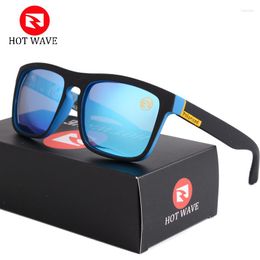 Vintage Square Polarized sunglasses 2022 for Men with Blue Mirror Lens and UV Ray Protection - WAVE 731