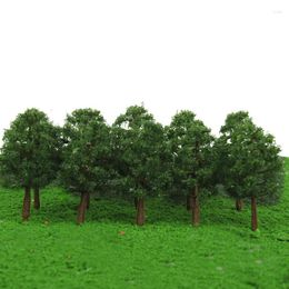 Decorative Flowers 20pcs 8CM Mini Model Trees Micro Landscape Decor Train Layout Accessories DIY Plastic Artificial Miniature Accessory Toy