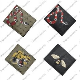 High quality men animal Short Wallet Leather black snake Tiger bee Wallets Women Long Style Purse Wallet card Holders with Cards g293F