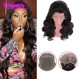 Indiian Human Hair Lace Wigs Pre Plucked 12-30inch Body Wave Full Lace Wig Natural Colour Curl Virgin Hair Products2741