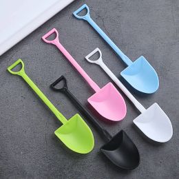 100pcs/pack Plastic Disposable Mini Shovel Spoon Ice Cream Cake Scoop Dessert Yoghourt Sundae cheese Spoons pudding Shovels JY0584 LL