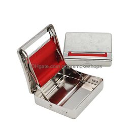 Other Smoking Accessories Smoke Accessory Stainless Steel Cigar Rolling Case With Different Pattern Metal Cigarette Roll Cases Box M Dh0Av