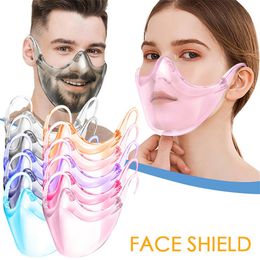 Designer Face Mask Durable Mask Face Combine Plastic Reusable Clear Face Mask Shield Transparent Masks OI9881954