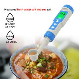 Concentration Metres S-200 IP67 Waterproof Salinity Metre High-precision Salt Concentration Metre for Kitchen Catering Food Measuring Tools 230721