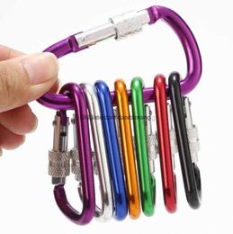 mini hiking hook aluminum carabiner climbing quickdraw hook portable outdoor climbing backpack hang keychain keyring EDC hangs tool